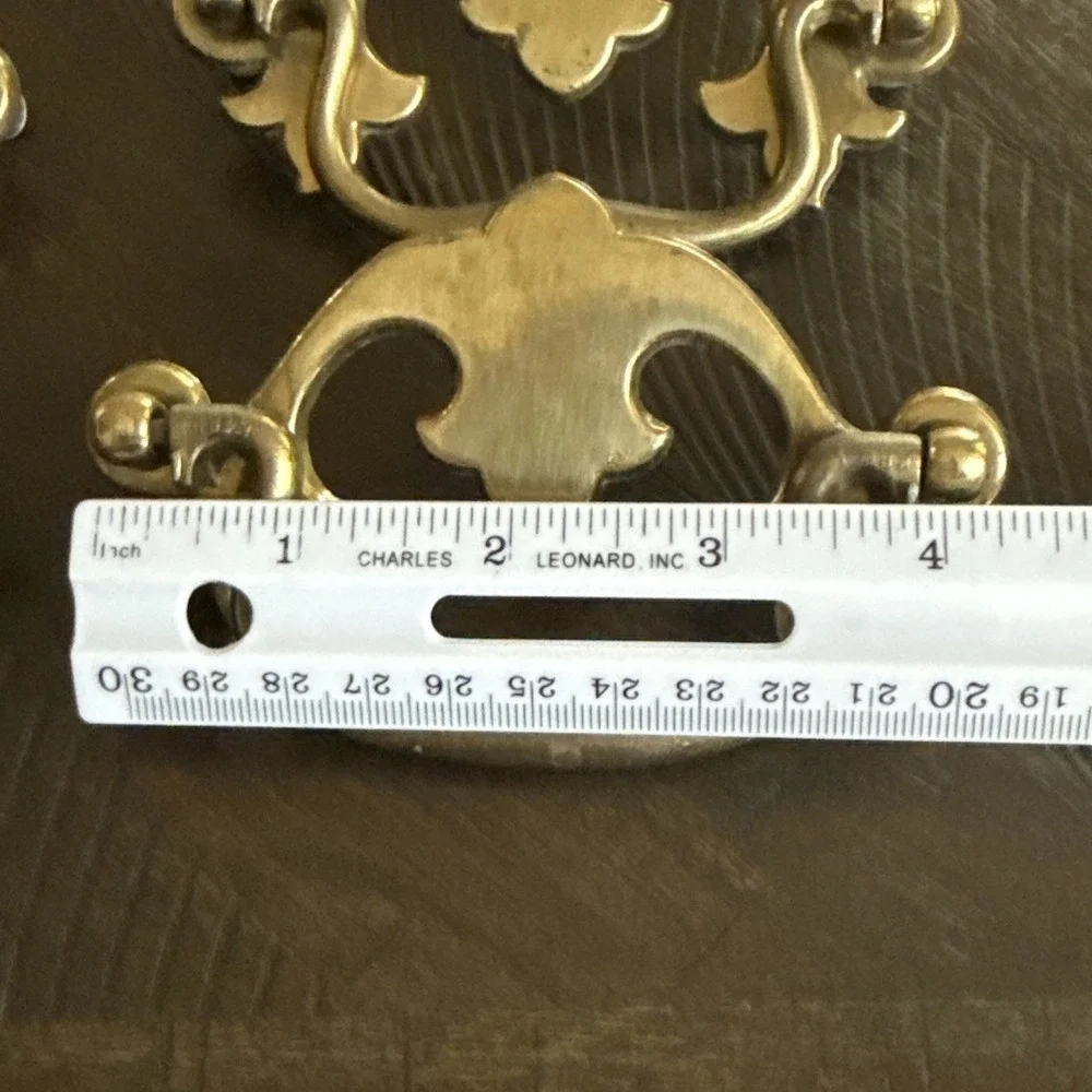 Lot of 10 Vintage Keeler Brass Co Chippendale Drawer Pull Handles N12801